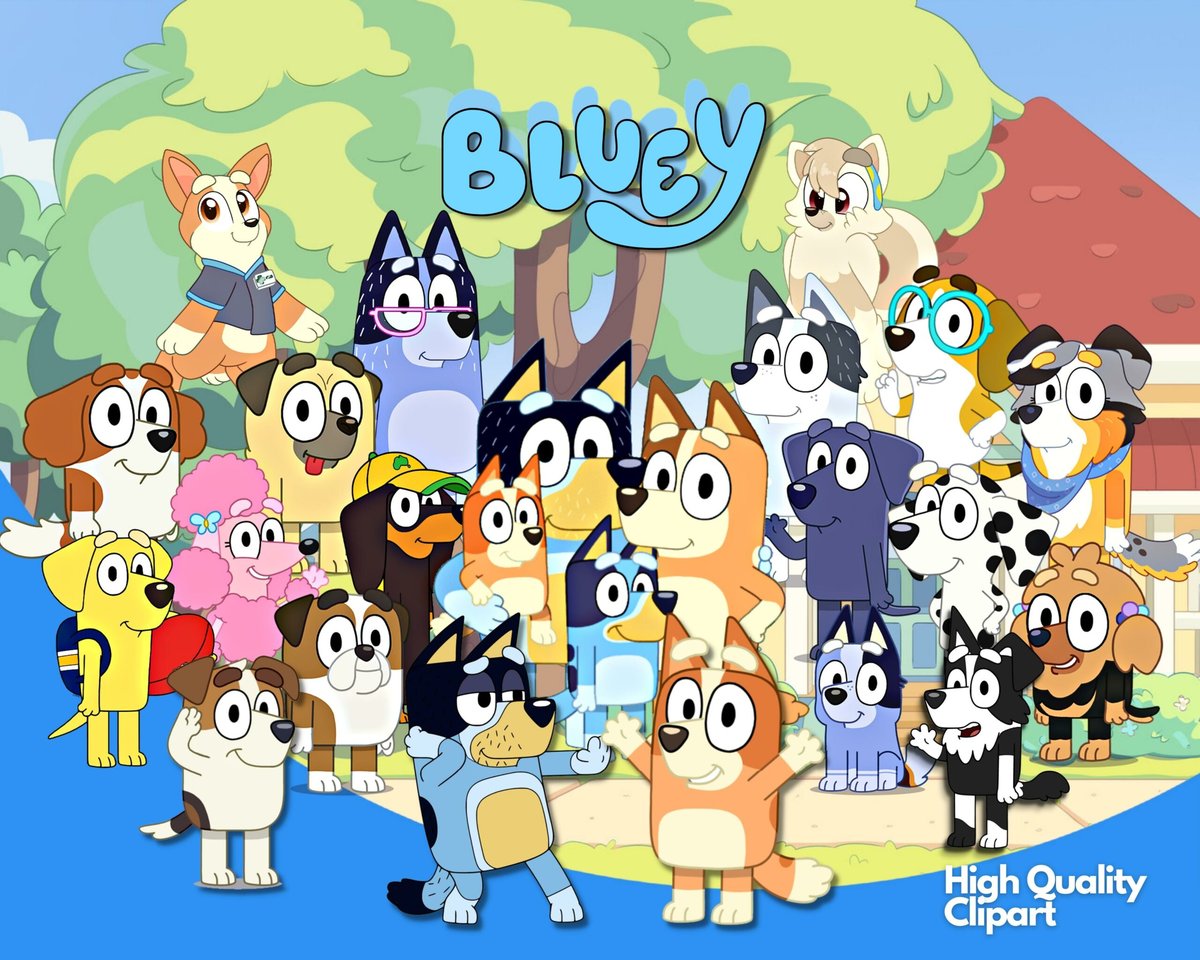 Educational & Classroom Bluey Clipart Resources Inspire Learning Fun